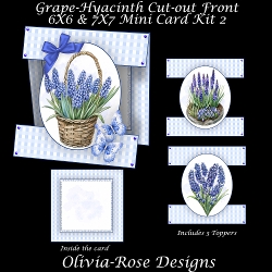 Grape-Hyacinth Cut-out Front Card Mini Kit 2