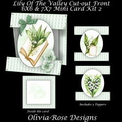 Lily Of The Valley Cut-out Front Card Mini Kit 2