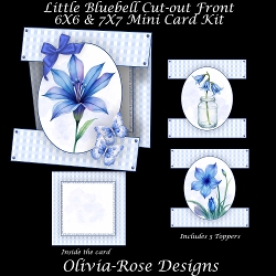 Little Bluebell Cut-out Front Card Mini Kit