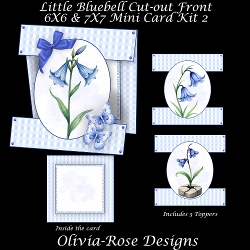 Little Bluebell Cut-out Front Card Mini Kit 2