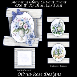 Morning Glory Cut-out Front Card Mini Kit