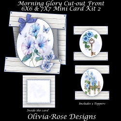 Morning Glory Cut-out Front Card Mini Kit 2