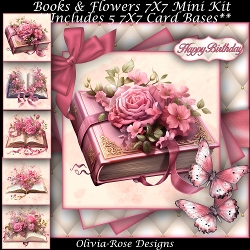 Books & Flowers Mini Kit 7X7
