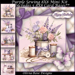 Purple Sewing Mini Kit 8X8