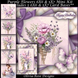 Purple Flowers Mini Kit