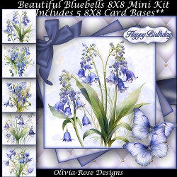 Beautiful Bluebells Mini Kit 8X8