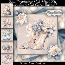 Blue Wedding Mini Kit 8X8