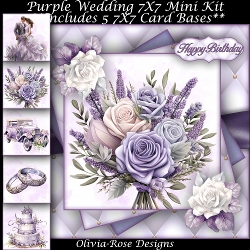 Purple Wedding Mini Kit 7X7