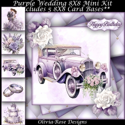 Purple Wedding Mini Kit 8X8