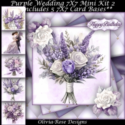 Purple Wedding Mini Kit 2 7X7