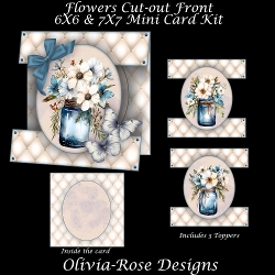 Flowers Cut-out Front Card Mini Kit