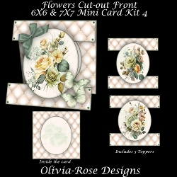 Flowers Cut-out Front Card Mini Kit 4