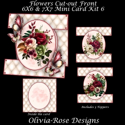 Flowers Cut-out Front Card Mini Kit 6
