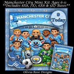 Manchester City Mini Kit Ages 6-11 included