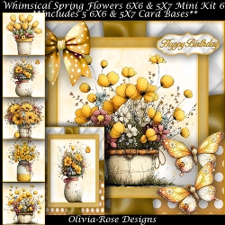 Whimsical Spring Flowers Mini Kit 6