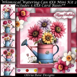 Whimsical Watering Can Mini Kit 2 8X8