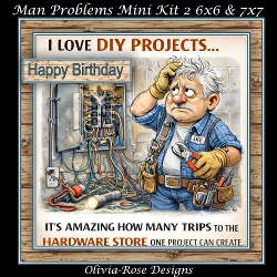 cup1432419_104105 - Man Problems Mini Kit 2 **Includes 6x6 & 7x7 Card Bases** 