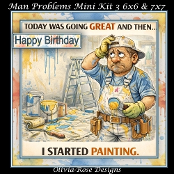 cup1432426_104105 - Man Problems Mini Kit 3 **Includes 6x6 & 7x7 Card Bases** 