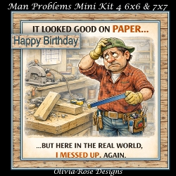 cup1432428_104105 - Man Problems Mini Kit 4 **Includes 6x6 & 7x7 Card Bases** 