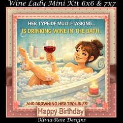 Image of cup1432654_104105 - Wine Lady Mini Kit  **Includes 6x6 & 7x7 Card Bases** 
