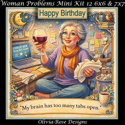 Image of cup1432780_104105 - Woman Problems Mini Kit 12  **Includes 6x6 & 7x7 Card Bases** 