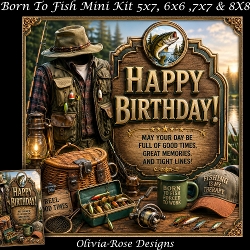 cup1451733_104105 - Born To Fish Mini Kit    