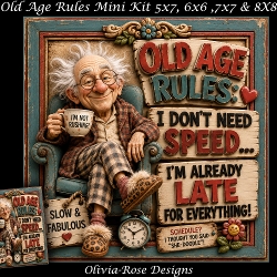 cup1456150_104105 - Old Age Rules Mini Kit **Includes 5X7, 6x6, 7x7 8X8 Card Bases**   