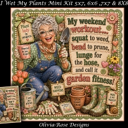 cup1458318_104105 - I Wet My Plants Mini Kit **Includes 5X7, 6x6, 7x7 8X8 Card Bases**