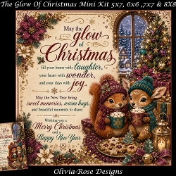 cup1458960_104105 - The Glow Of Christmas Mini Kit **Includes 5X7, 6x6, 7x7 8X8 Card Bases**   