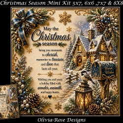 cup1459491_104105 - Christmas Season Mini Kit **Includes 5X7, 6x6, 7x7 8X8 Card Bases**   