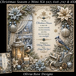 cup1459518_104105 - Christmas Season 2 Mini Kit **Includes 5X7, 6x6, 7x7 8X8 Card Bases**   