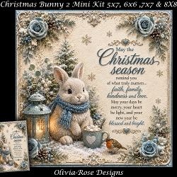 cup1461319_104105 - Christmas Bunny 2 Mini Kit **Includes 5X7, 6x6, 7x7 8X8 Card Bases**   