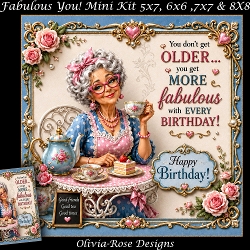 cup1461510_104105 - Fabulous You! Mini Kit **Includes 5X7, 6x6, 7x7 8X8 Card Bases**   