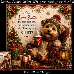 cup1462265_104105 - Santa Paws Mini Kit **Includes 5X7, 6x6, 7x7 8X8 Card Bases**   