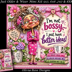cup1465032_104105 - Just Older & Wiser Mini Kit **Includes 5X7, 6x6, 7x7 8X8 Card Bases**   
