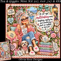 cup1465958_104105 - Tea & Giggles Mini Kit **Includes 5X7, 6x6, 7x7 8X8 Card Bases**   