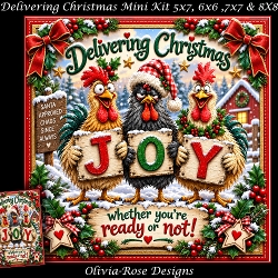 cup1466296_104105 - Delivering Christmas Mini Kit **Includes 5X7, 6x6, 7x7 8X8 Card Bases**   