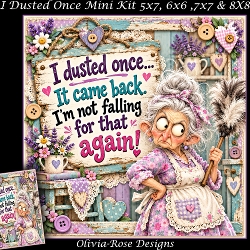 cup1467440_104105 - I Dusted Once Mini Kit **Includes 5X7, 6x6, 7x7 8X8 Card Bases**   