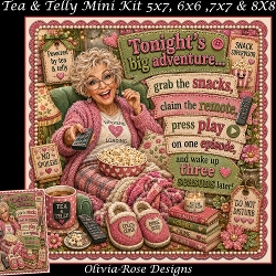 cup1469219_104105 - Tea & Telly Mini Kit **Includes 5X7, 6x6, 7x7 8X8 Card Bases**   