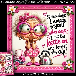 cup1469395_104105 - I Amaze Myself! Mini Kit **Includes 5X7, 6x6, 7x7 8X8 Card Bases**   