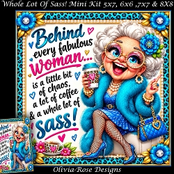 cup1469427_104105 - Whole Lot Of Sass! Mini Kit **Includes 5X7, 6x6, 7x7 8X8 Card Bases**   