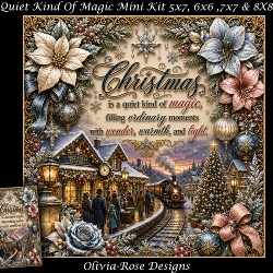Quiet Kind Of Magic Mini Kit **Includes 5X7, 6x6, 7x7 8X8 Card Bases**