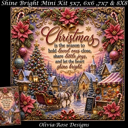 Shine Bright Mini Kit **Includes 5X7, 6x6, 7x7 8X8 Card Bases**
