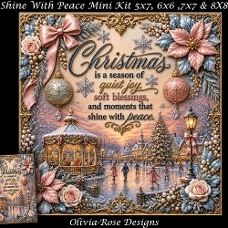 cup1472337_104105 - Shine With Peace Mini Kit **Includes 5X7, 6x6, 7x7 8X8 Card Bases**   
