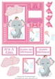 Cute Elephant Pink Quick Card #2