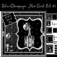 Silver Champagne Mini Card Kit #1 approx 7x7