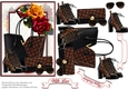 Beautiful Black and Brown Fashion Card front with decoupage Approx 5x7