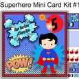 Superhero Mini card kit #1 7x7