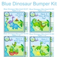 blue Dinosaur Mini card bumper kit 7x7 Ages 1-12