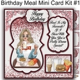Birthday Meal Mini Card Kit #1